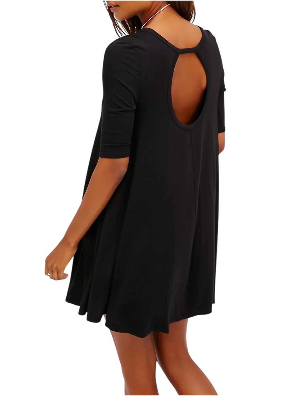 We The Free People Jacqueline Open Back Tunic Dress Boho Mini Dress Flowy Chic